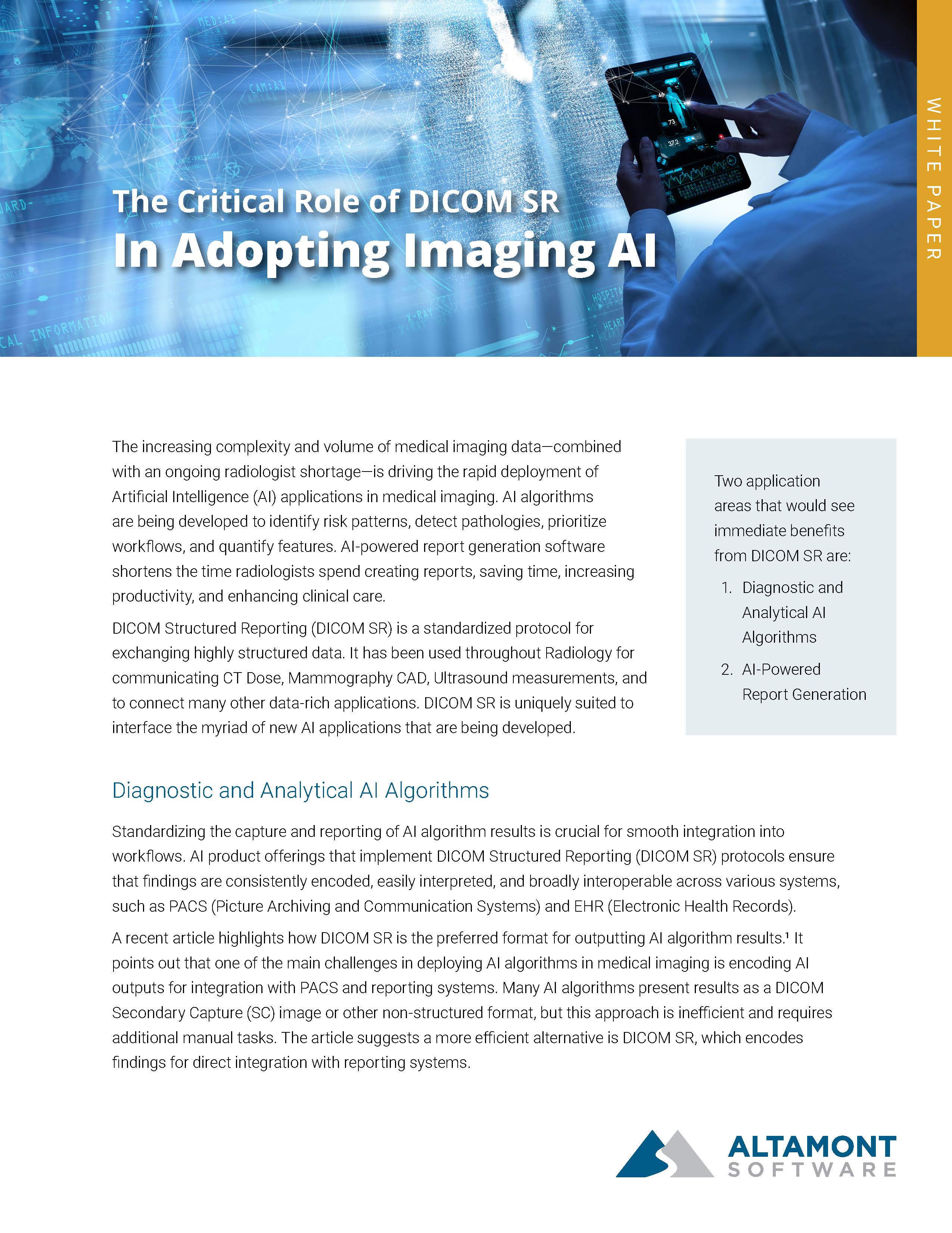 Adopting Imaging AI White Paper - Altamont Software